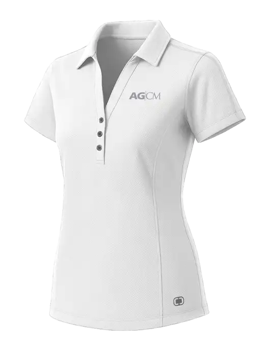 OGIO Womens White ONYX Polo w/AG|CM Logo