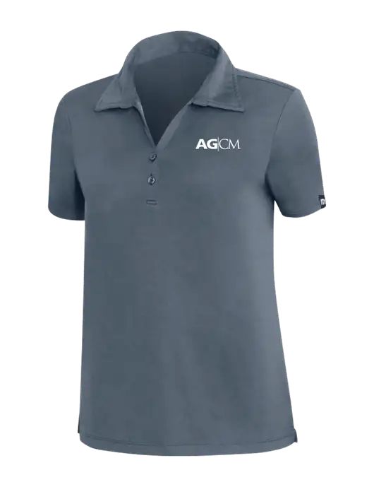 TravisMathew Dark Slate Blue Womens Coto Performance Polo w/AG|CM Logo
