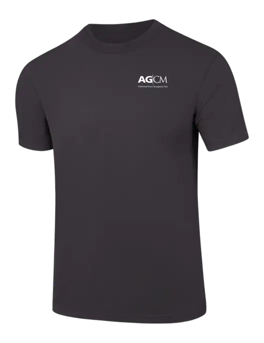 Comfort Colors 6.1 oz Dark Grey Heavyweight Ring Spun T-Shirt w/AG|CM Logo