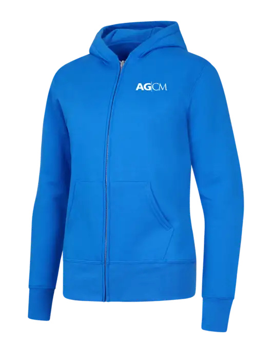 Royal Womens Core Fleece Full-Zip Hooded Sweatshirt w/AG|CM Logo