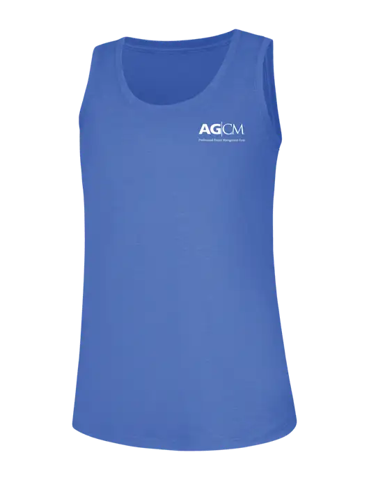 Womens Royal Frost Perfect Tri Racerback Tank w/AG|CM Logo