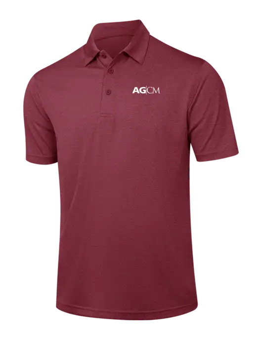 Cardinal Heather Contender Polo w/AG|CM Logo