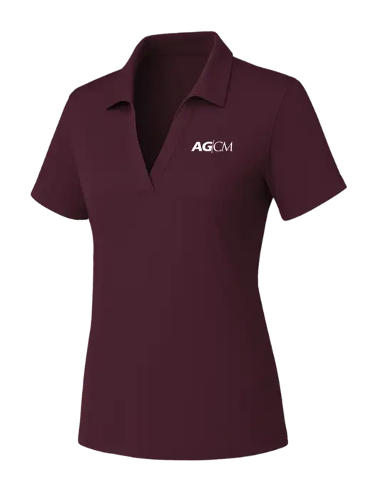 Womens Maroon PosiCharge RacerMesh Polo w/AG|CM Logo