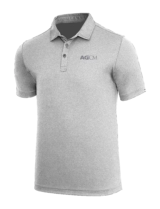 TravisMathew Medium Grey Heather Coto Performance Polo w/AG|CM Logo