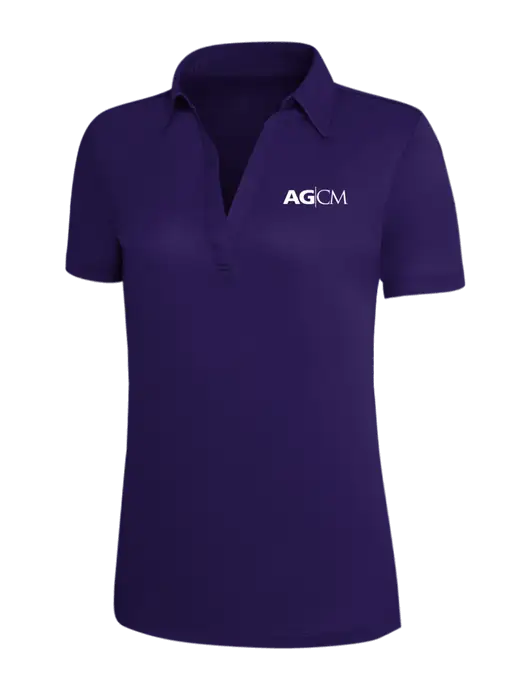 Purple Silk Touch Womens Performance Polo w/AG|CM Logo