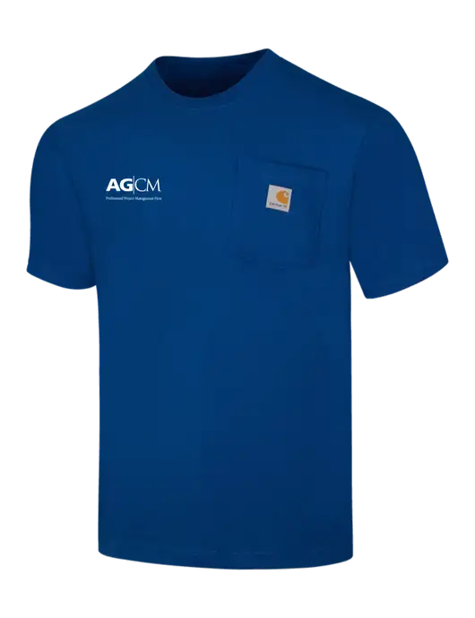 Carhartt Workwear Dark Sapphire Pocket Short Sleeve T-Shirt w/AG|CM Logo