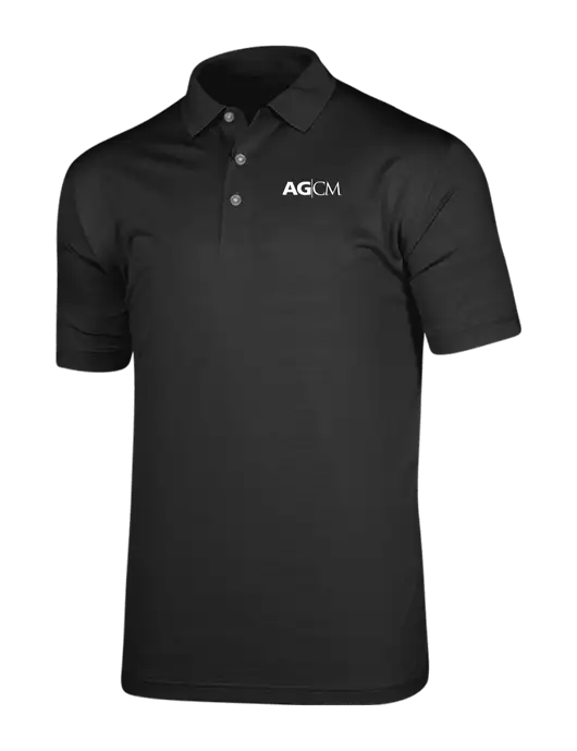 Callaway Vibrant Black Ventilated Polo w/AG|CM Logo