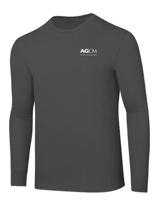Seriously Soft Dark Grey Long Sleeve T-Shirt w/AG|CM Logo