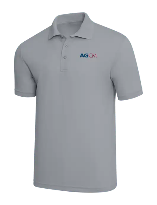 Light Grey PosiCharge RacerMesh Polo w/AG|CM Logo