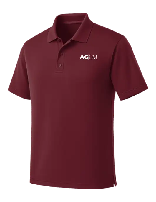 Maroon Dry Zone UV Micro Mesh Polo w/AG|CM Logo