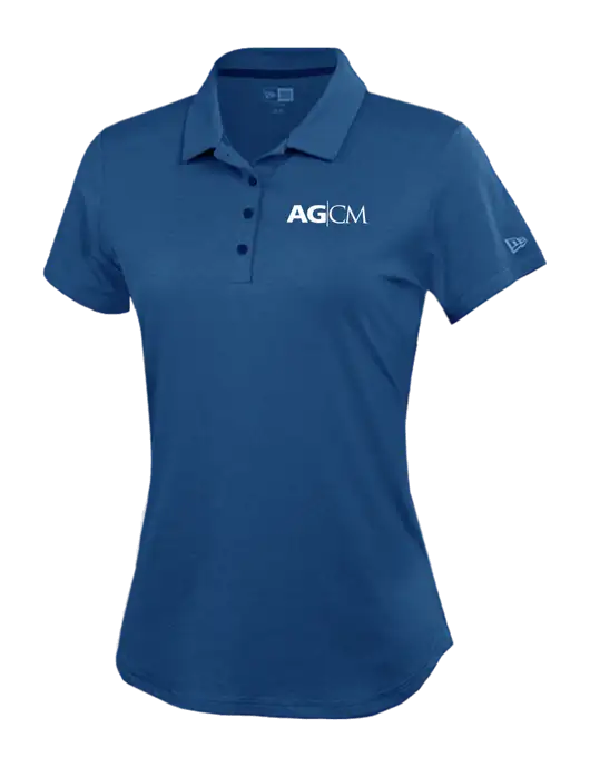 New Era Womens Power Royal Heather Polo w/AG|CM Logo