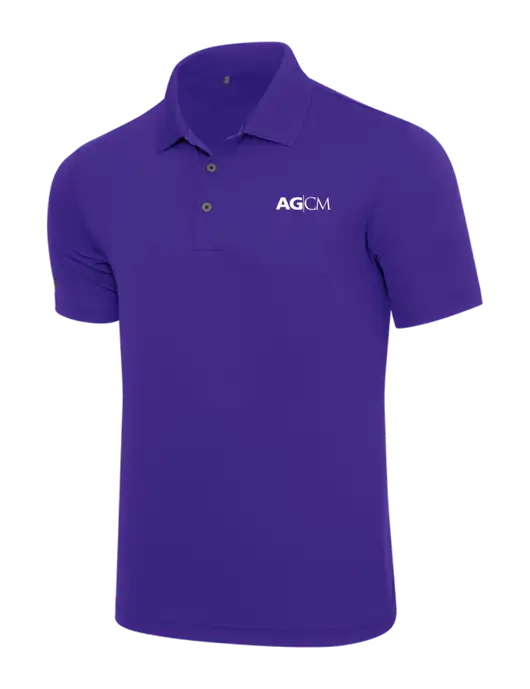 Adidas Purple  Performance Polo w/AG|CM Logo