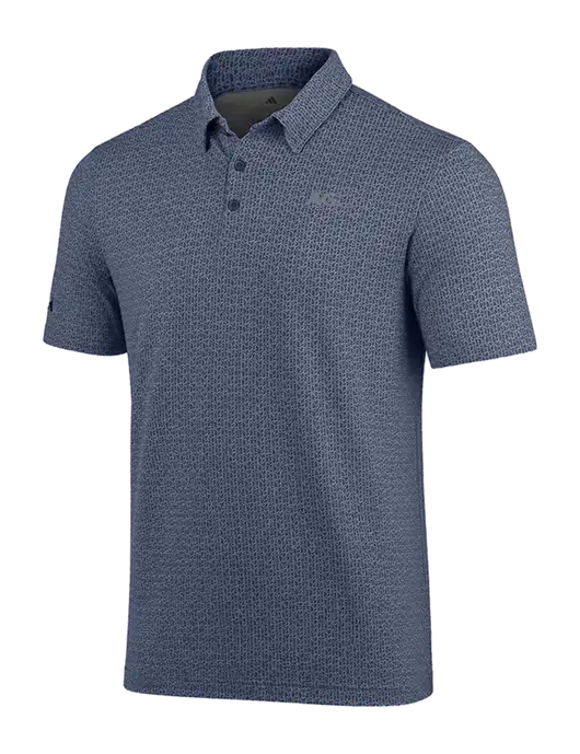 Adidas Light Navy Printed Blend Polo w/AG|CM Logo
