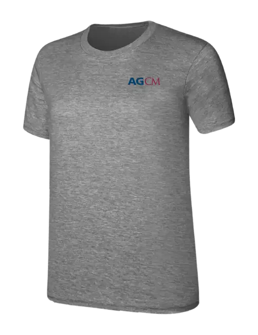 Womens Ring Spun Light Grey Heather 4.5 oz T-Shirt w/AG|CM Logo