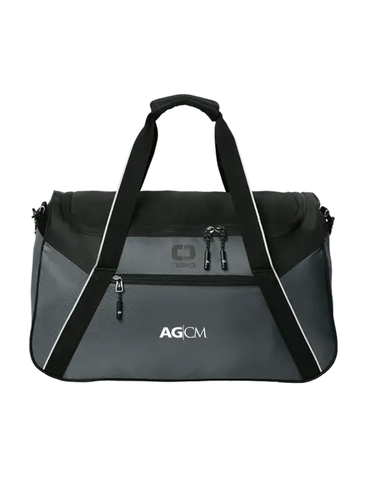 OGIO Dark Medium Grey/Black Inception Duffel w/AG|CM Logo