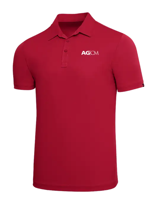 TravisMathew Red Solid Oceanside Polo w/AG|CM Logo