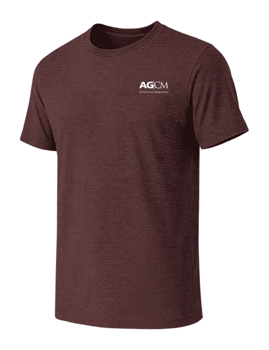 BELLA+CANVAS Heather Maroon CVC Short Sleeve Tee w/AG|CM Logo