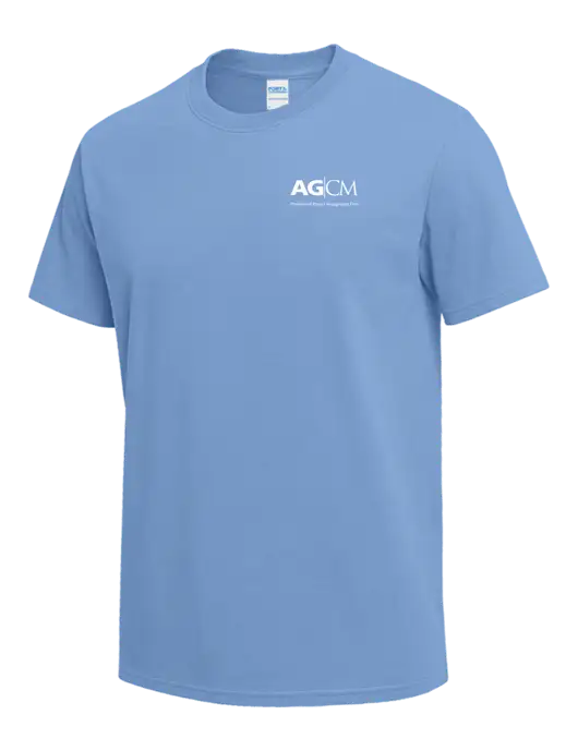 Light Blue Heavyweight 6.1 oz T-Shirt w/AG|CM Logo
