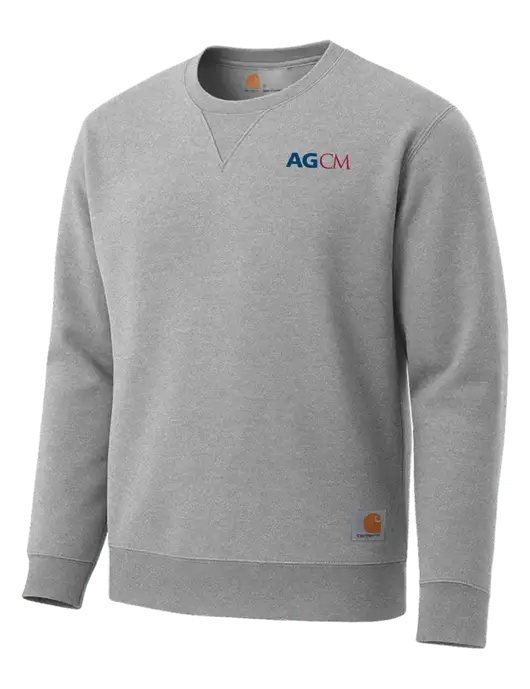 Carhartt Light Grey Heather Midweight Crewneck Sweatshirt w/AG|CM Logo