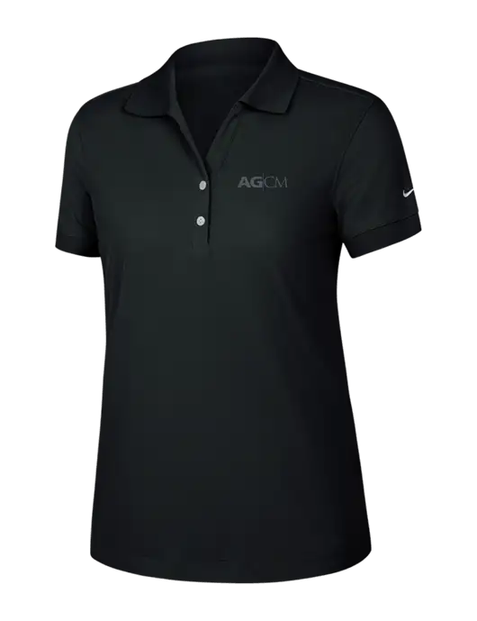 Nike Womens Dri-FIT Classic Black Polo w/AG|CM Logo