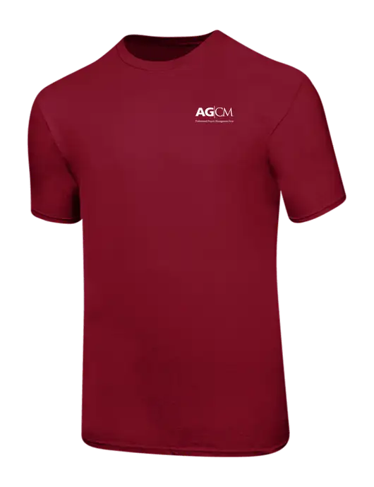 Ring Spun Cardinal 4.5 oz T-Shirt w/AG|CM Logo