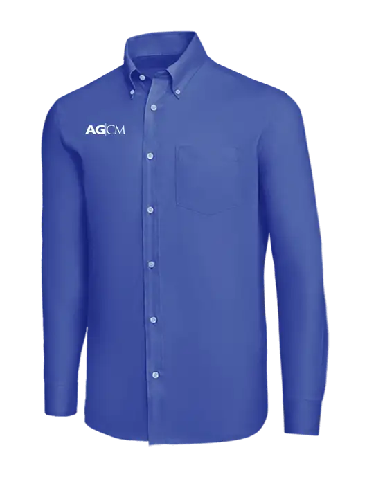 Brooks Brothers Dark Royal Wrinkle-Free Stretch Nailhead Shirt w/AG|CM Logo