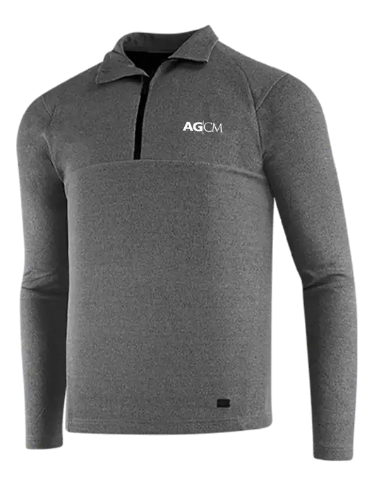 OGIO Dark Grey Heather Transition 1/4 Zip Pullover w/AG|CM Logo