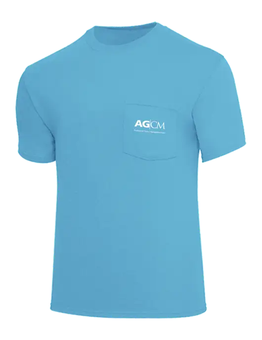 Core Blend Light Sapphire Blue Pocket T-Shirt w/AG|CM Logo