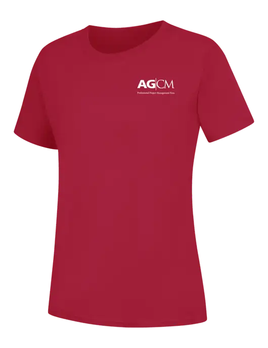 Womens Red Core Blend Tee w/AG|CM Logo