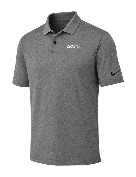 Nike Dark Grey Heather Dri-FIT Vapor Polo w/AG|CM Logo