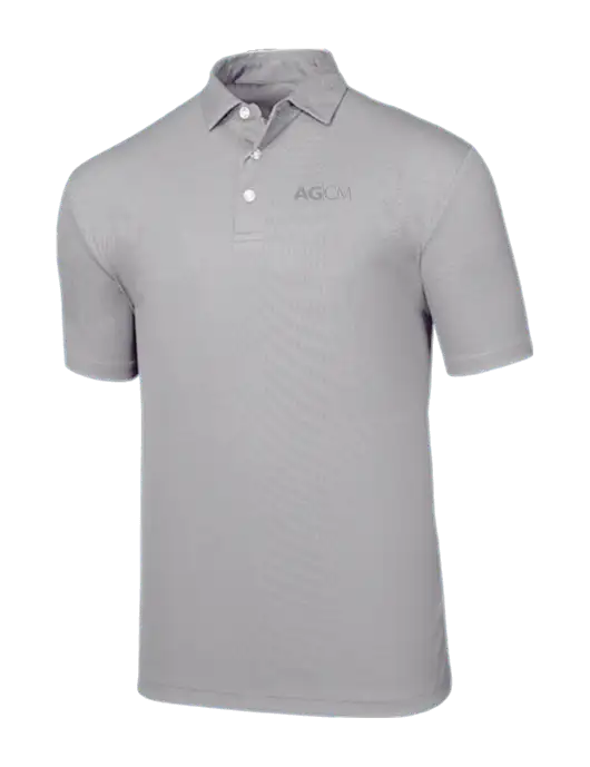 Callaway Birdseye Light Grey Polo w/AG|CM Logo