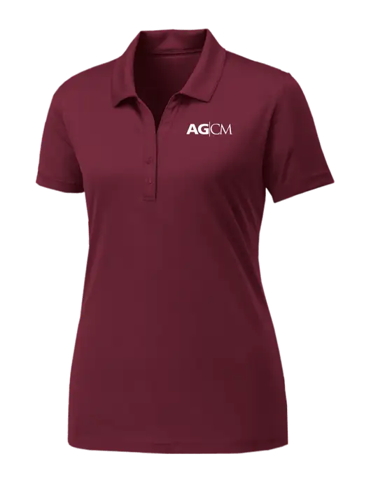 Womens Maroon PosiCharge Competitor Polo w/AG|CM Logo