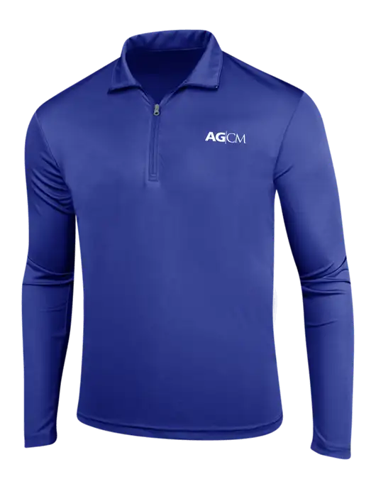 Dark Royal PosiCharge Competitor 1/4 Zip Pullover w/AG|CM Logo