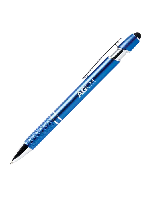 Valencia Blue Stylus Pen - Black Ink w/AG|CM Logo