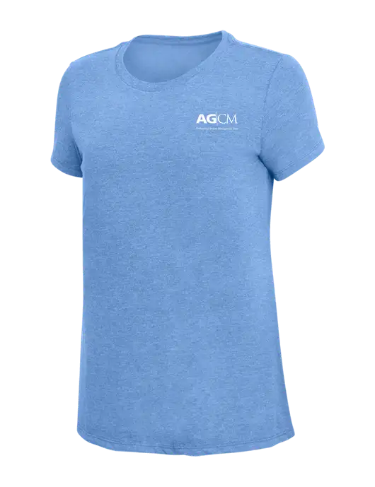 Womens Simply Soft Maritime Frost 4.5oz Poly/Combed Ring Spun Cotton T-Shirt
 w/AG|CM Logo