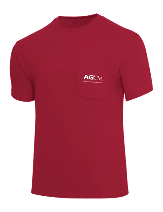 Core Blend Red Pocket T-Shirt w/AG|CM Logo