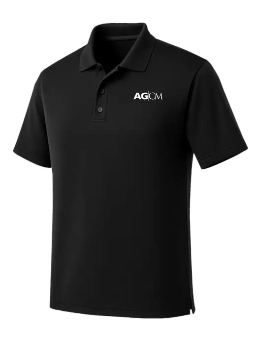 Black Dry Zone UV Micro Mesh Polo w/AG|CM Logo