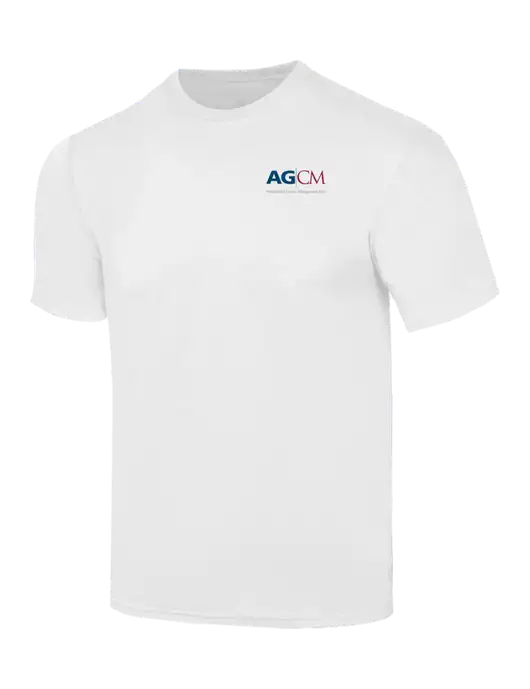 Simply Soft White 4.5oz  Poly/Combed Ring Spun Cotton T-Shirt w/AG|CM Logo