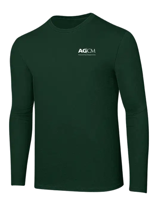 Ring Spun Forest Green 4.5 oz Long Sleeve T-Shirt w/AG|CM Logo