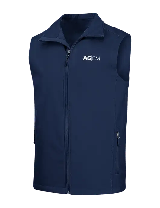 Navy Core Soft Shell Vest w/AG|CM Logo