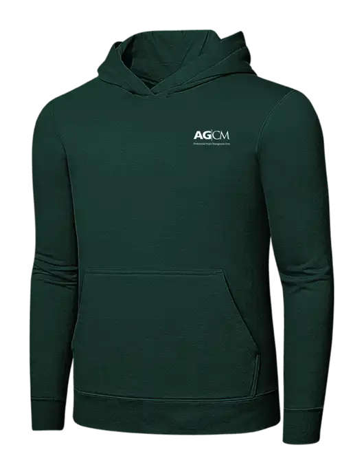 Dark Green 7.8 oz Ring Spun Hooded Sweatshirt w/AG|CM Logo