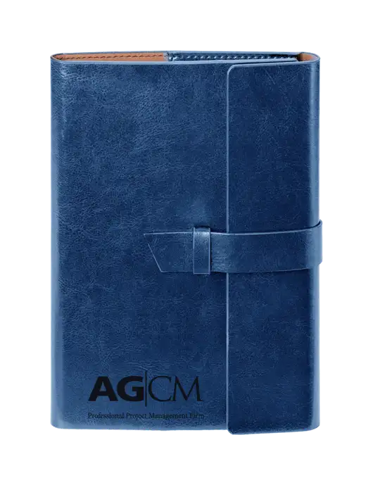 Fabrizio Blue 6.875 x 9.56 Portfolio w/AG|CM Logo