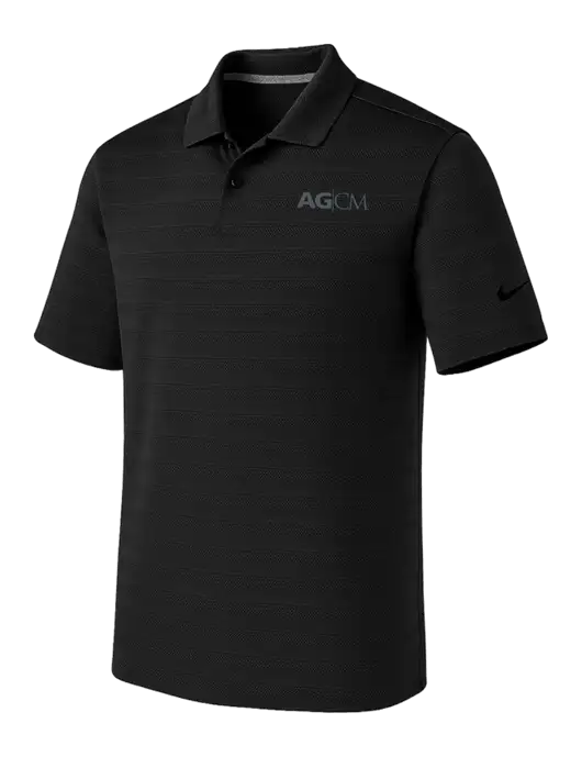 Nike Black Dri-FIT Vapor Jacquard Polo w/AG|CM Logo