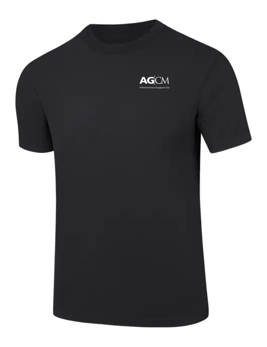 Comfort Colors 6.1 oz Black Heavyweight Ring Spun T-Shirt w/AG|CM Logo