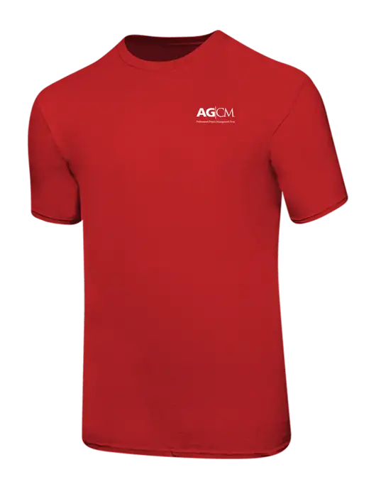 Ring Spun Red 4.5 oz T-Shirt w/AG|CM Logo