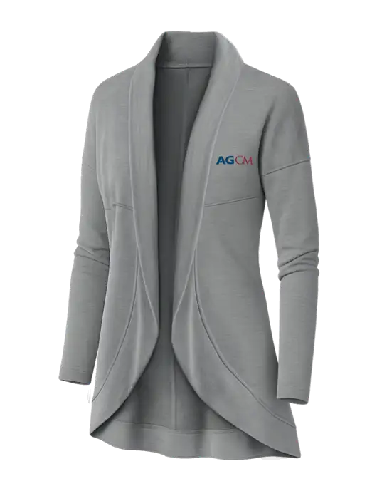 OGIO Light Grey Heather Womens Luuma Cocoon Fleece w/AG|CM Logo