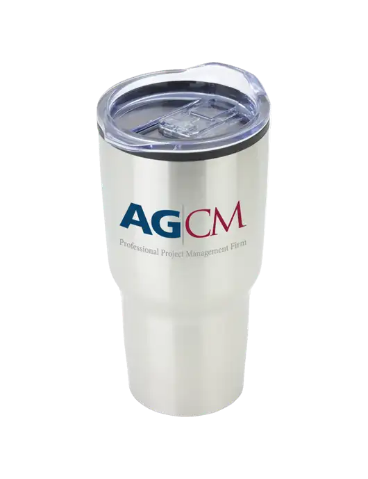 Odyssey Silver 30 oz Travel Tumbler w/AG|CM Logo