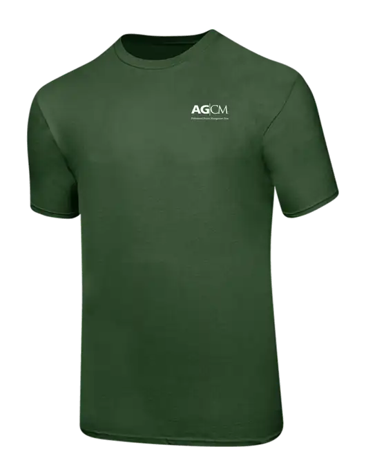 Ring Spun Dark Olive 4.5 oz T-Shirt w/AG|CM Logo
