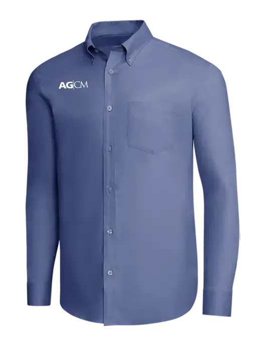 Brooks Brothers Light Navy Wrinkle-Free Stretch Pinpoint Shirt w/AG|CM Logo