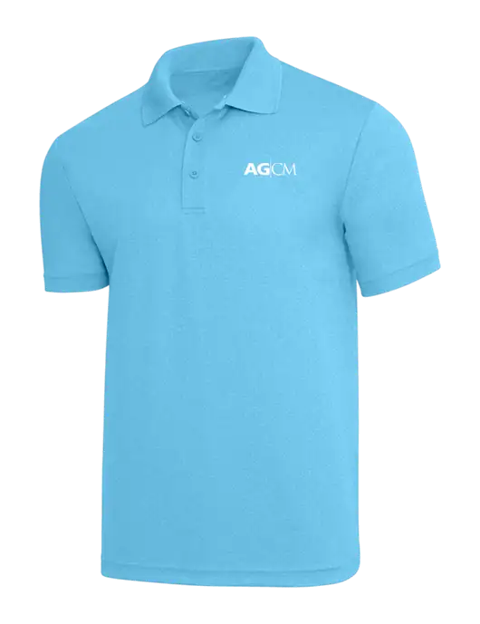 Light Sapphire Heather PosiCharge RacerMesh Polo w/AG|CM Logo